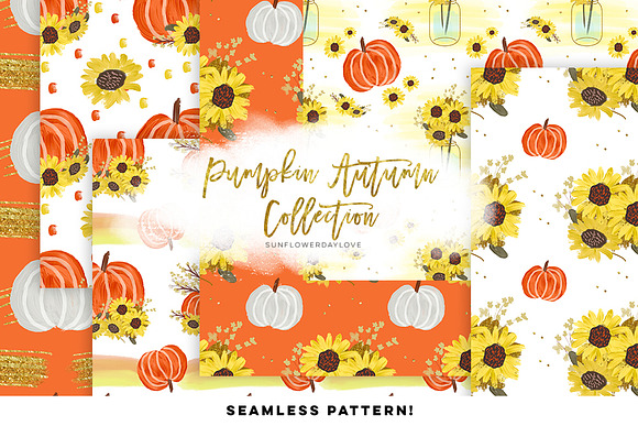 Seamless Pumpkin Pattern  in Illustrations - product preview 1