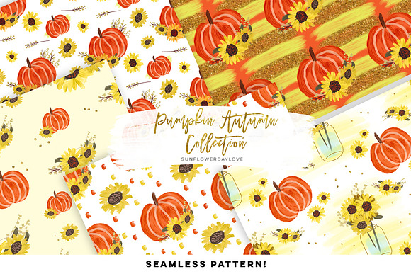 Seamless Pumpkin Pattern  in Illustrations - product preview 2