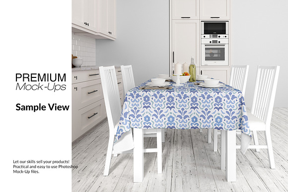Tablecloth in Kitchen Mockup Set in Mockup Templates - product preview 9