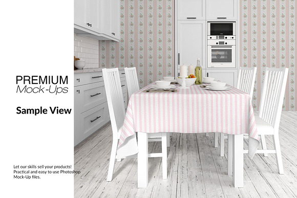 Tablecloth in Kitchen Mockup Set in Mockup Templates - product preview 10