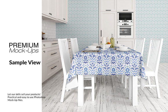 Tablecloth in Kitchen Mockup Set in Mockup Templates - product preview 12