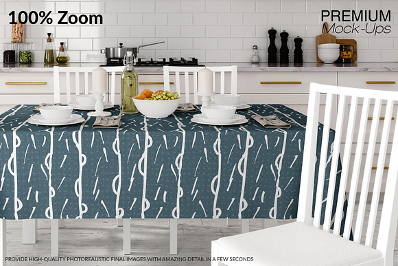 Tablecloth in Kitchen Mockup Set in Mockup Templates - product preview 13