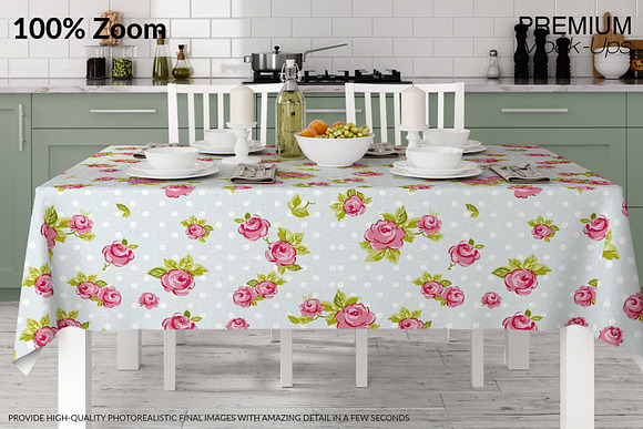 Tablecloth in Kitchen Mockup Set in Mockup Templates - product preview 14