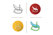 Baby rocking chair icon