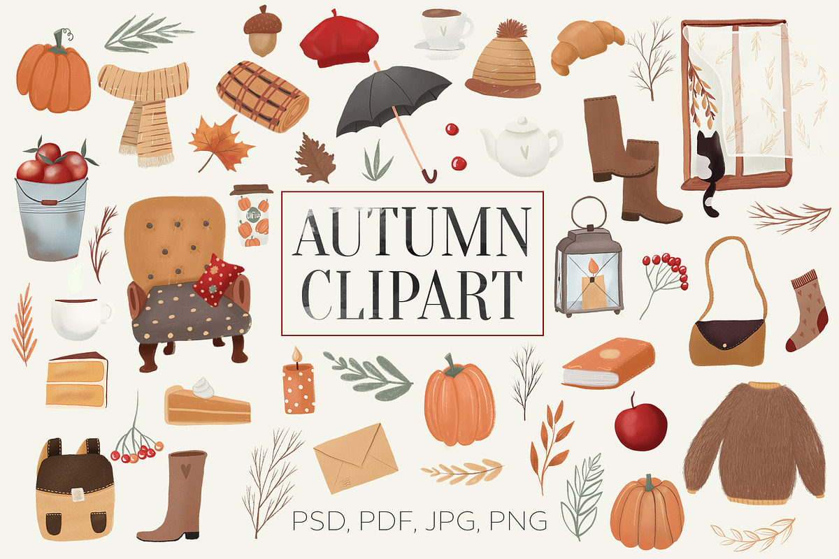 Fall clipart in Illustrations - product preview 8