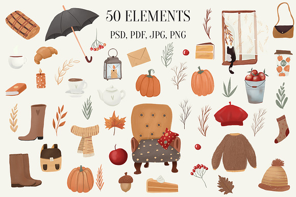 Fall clipart in Illustrations - product preview 3