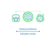Global problems concept icon