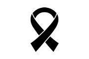 Anti HIV ribbon glyph icon