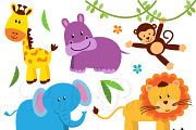 Zoo, Jungle, Safari Animals Clipart