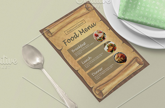 Restaurant Food Menu Flyer -V856 in Flyer Templates - product preview 2