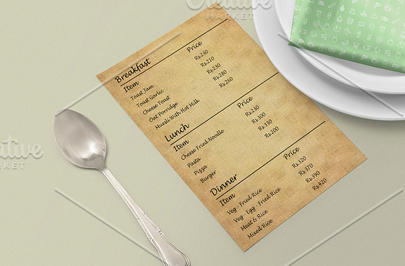 Restaurant Food Menu Flyer -V856 in Flyer Templates - product preview 3