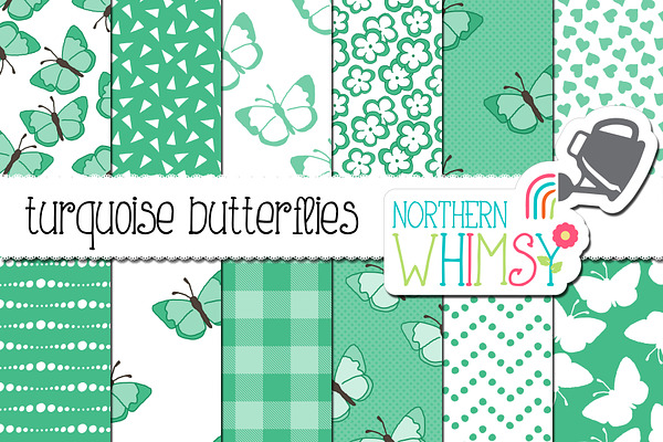 Turquoise Butterfly Patterns
