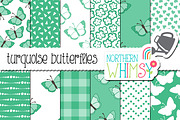 Turquoise Butterfly Patterns