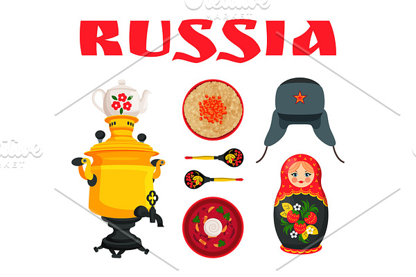Russia Culture Element Collection on