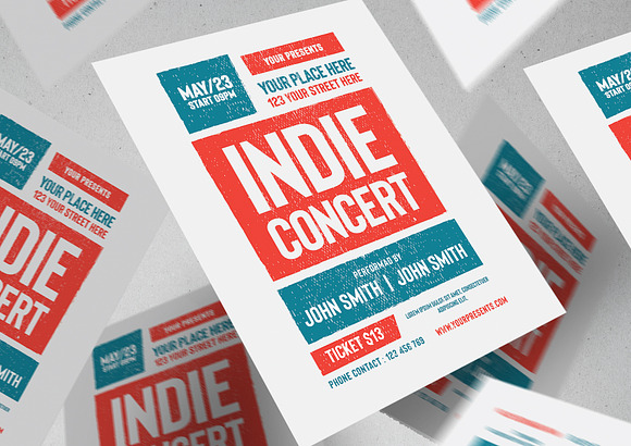 Indie Concert Flyer in Flyer Templates - product preview 1