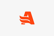 Abstract letter A vector logo design