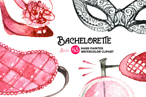 Bachelorette Watercolor in Illustrations - product preview 2