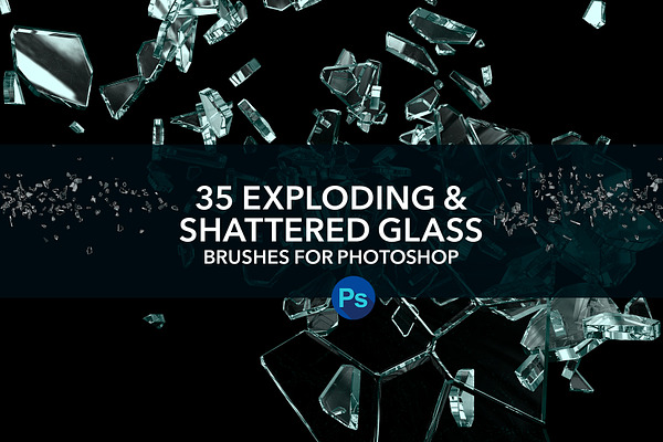 Exploding,Shattered Glass PS Brushes