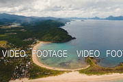 Aerial view beautiful beach on a