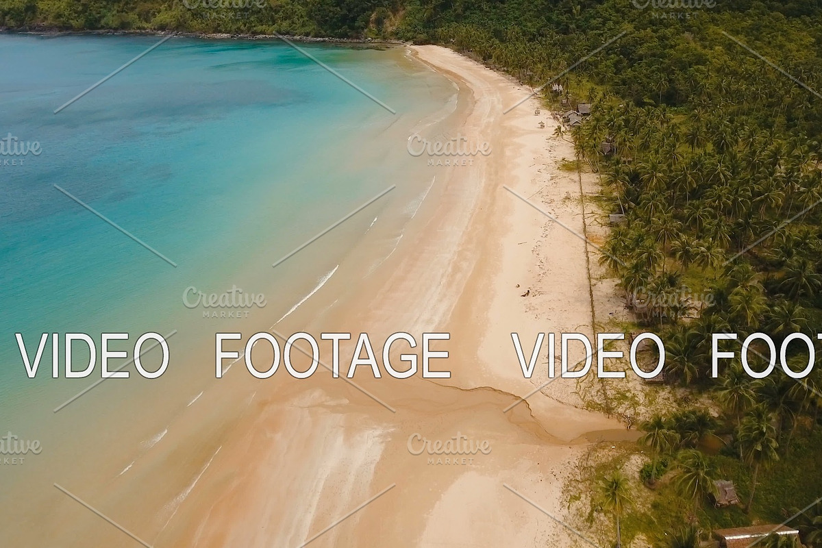 Aerial view beautiful beach on a in Graphics - product preview 8