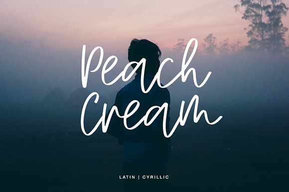 Peach Cream Latin & Cyrillic in Script Fonts - product preview 7