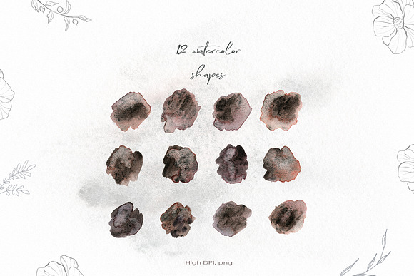 Watercolor Moon & Constellation in Illustrations - product preview 9