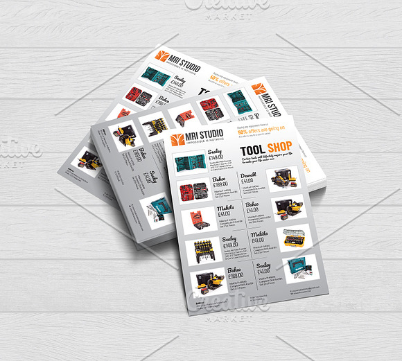 Tool Shop Flyer Template in Flyer Templates - product preview 1