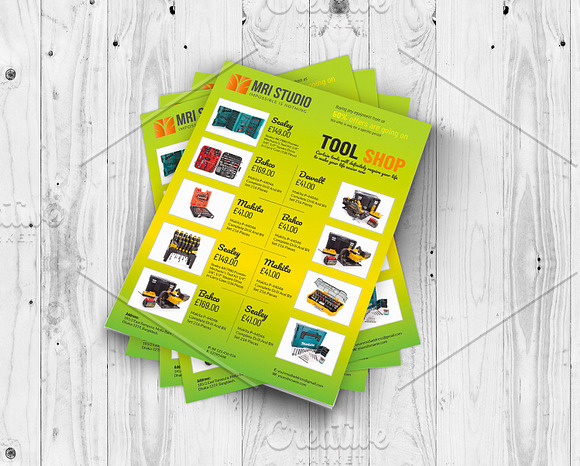 Tool Shop Flyer Template in Flyer Templates - product preview 3