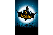 Halloween Background with Bat