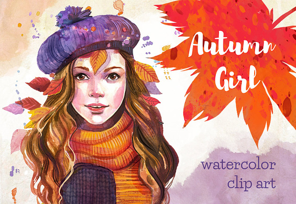 Autumn ClipArt Bundle watercolor in Illustrations - product preview 8