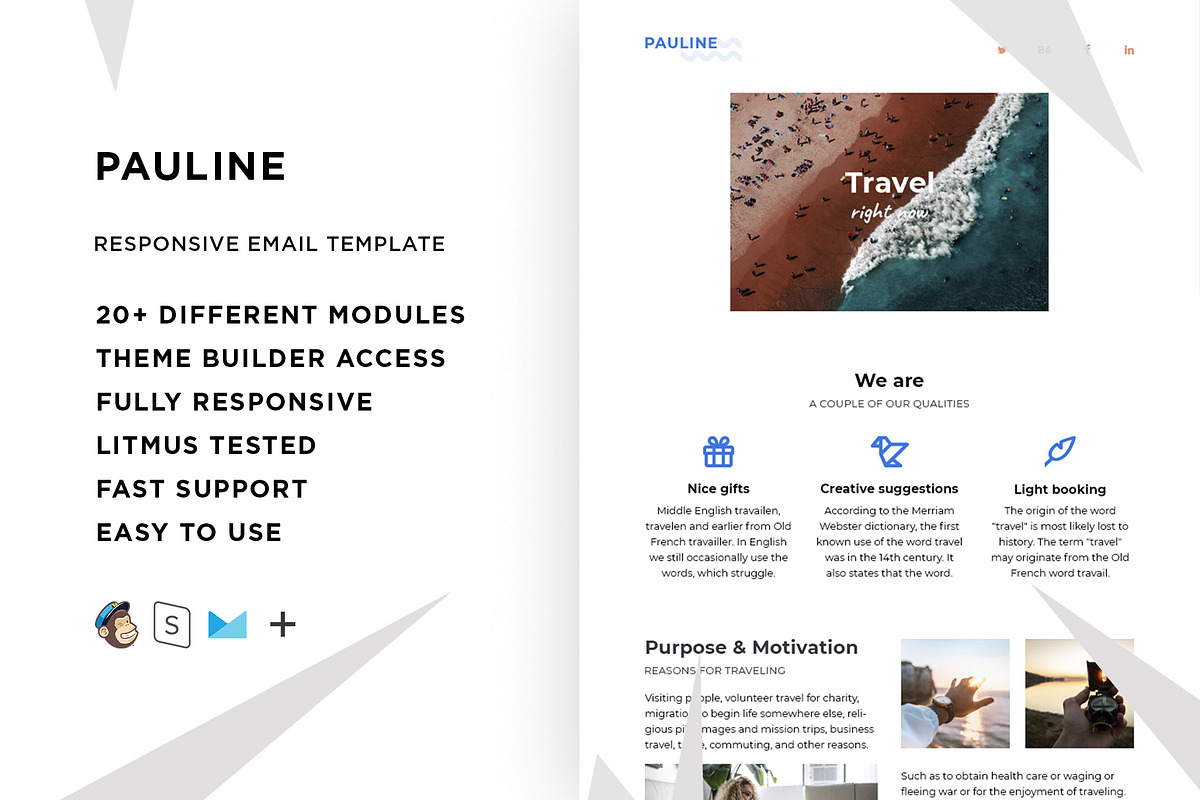Pauline – Responsive Email template in Mailchimp Templates - product preview 8