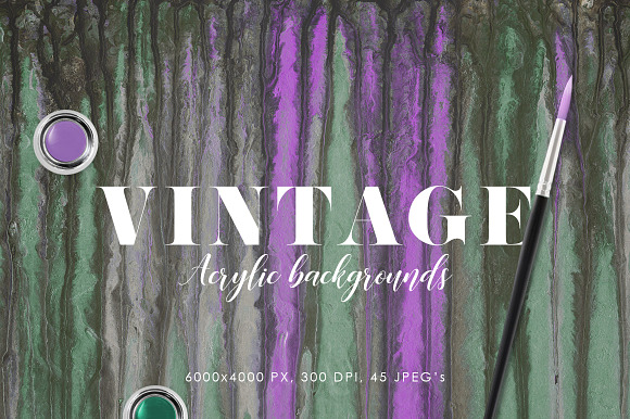 Vintage Abstract Paint Backgrounds in Textures - product preview 6