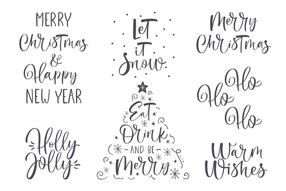 Hand Drawn Christmas set in Illustrations - product preview 2