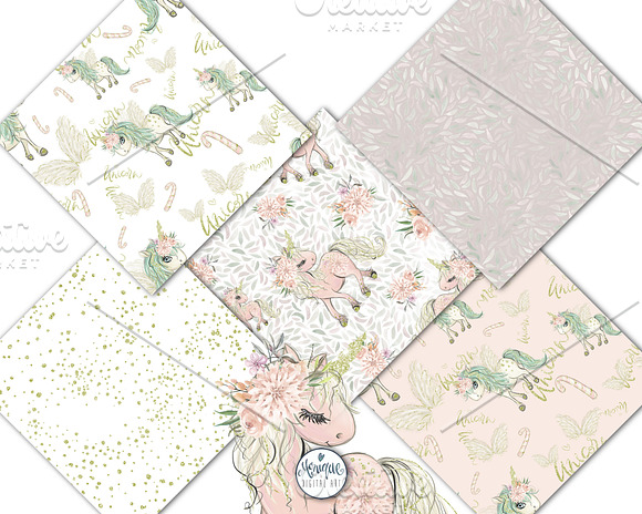 Unicorn pattern seamless in Patterns - product preview 2
