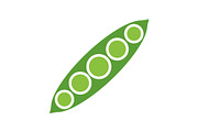 Pea pod glyph color icon