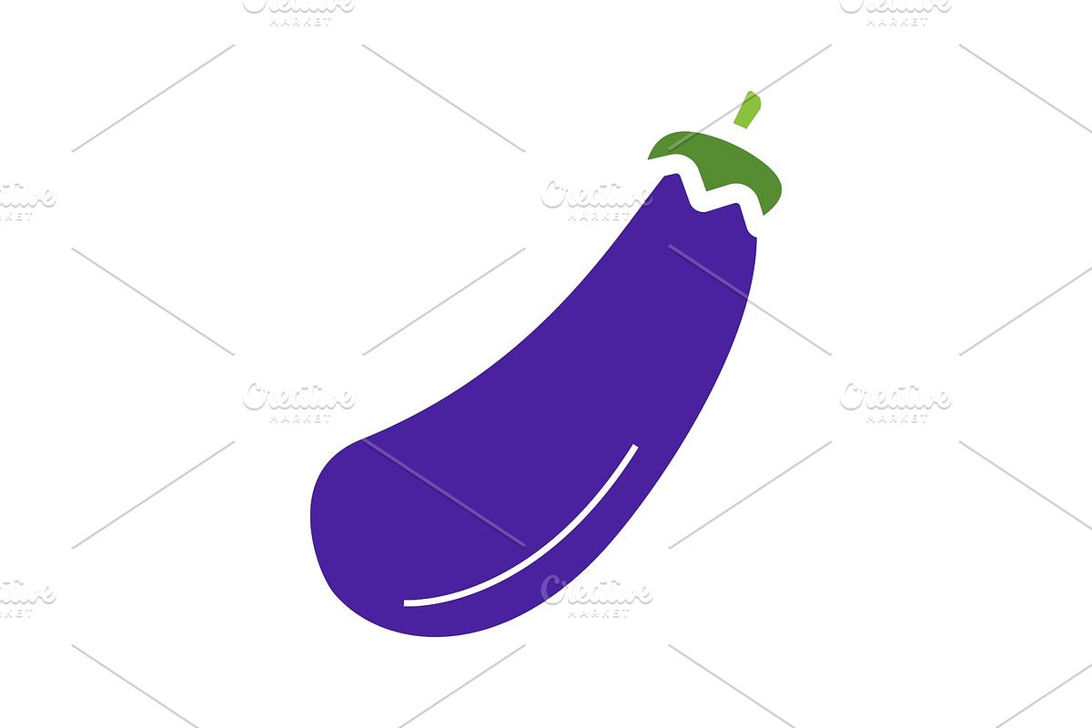 Eggplant glyph color icon in Icons - product preview 8
