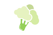Broccoli branch glyph color icon