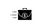 Briefcase with dollar sign icon