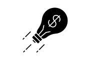 Business idea glyph icon