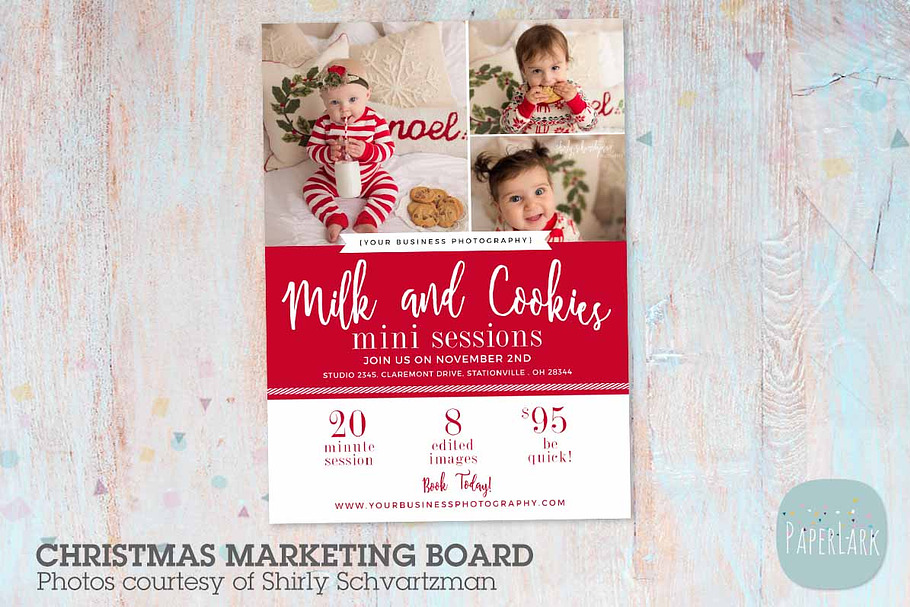 IC056 Milk & Cookies Marketing Board in Stationery Templates - product preview 8
