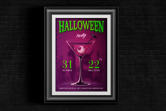 Halloween party posters in Card Templates - product preview 1