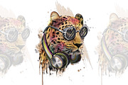 Leopard illustration.Animal print