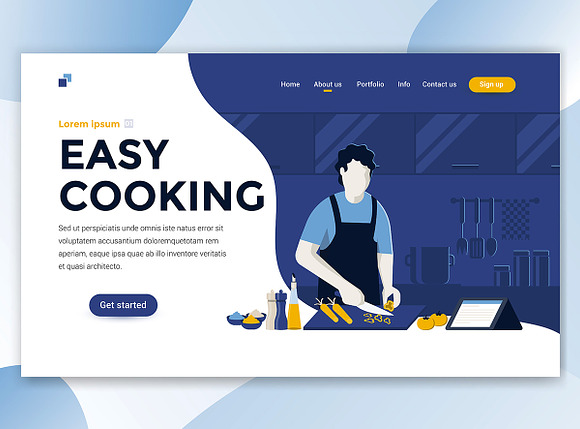 Landing page template on various top in Illustrations - product preview 2