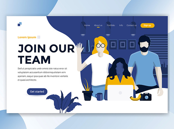 Landing page template on various top in Illustrations - product preview 4