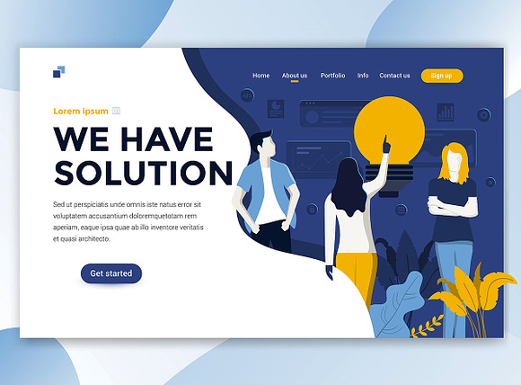 Landing page template on various top in Illustrations - product preview 8