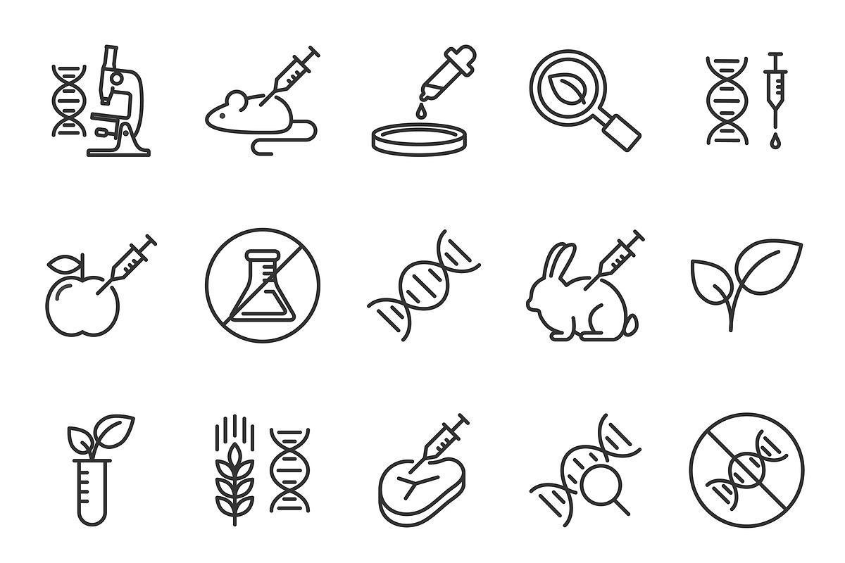 GMO icons set in Icons - product preview 8