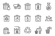 Garbage icons set