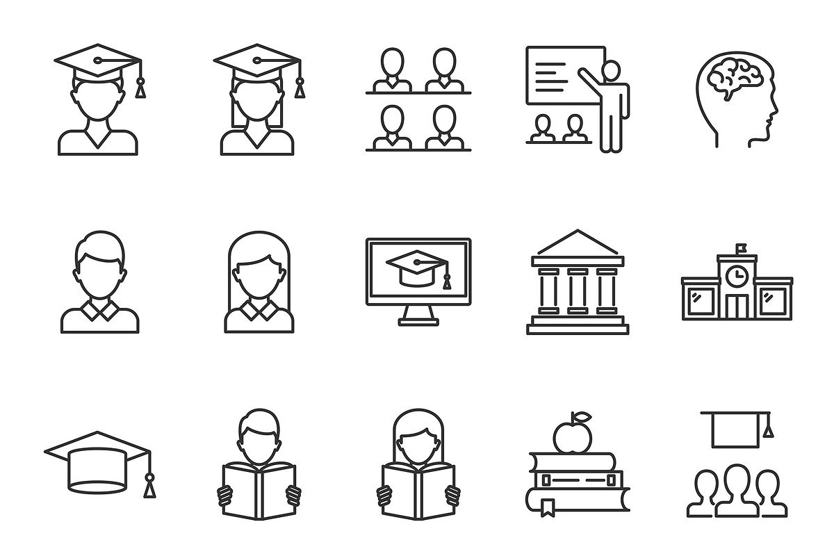 Education icons set in Icons - product preview 8