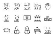 Education icons set