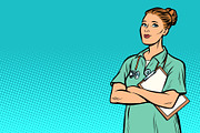pop art nurse. Medicine and health